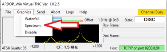 Winlink Ardop Spectrum