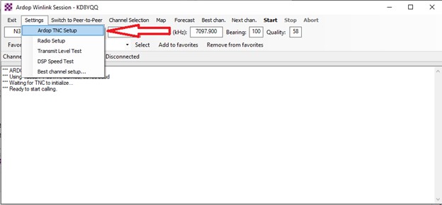 Winlink Ardop TNC Setup